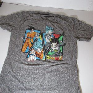Dragon Ball Z Legendary Goku Vegeta Anime XL Logo T-Shirt Gray